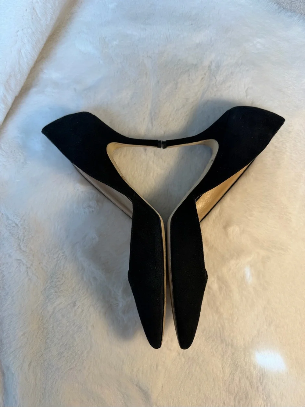 J. Crew Black Suede Colette Pointed-Toe D’Orsay Pumps Size 8.5